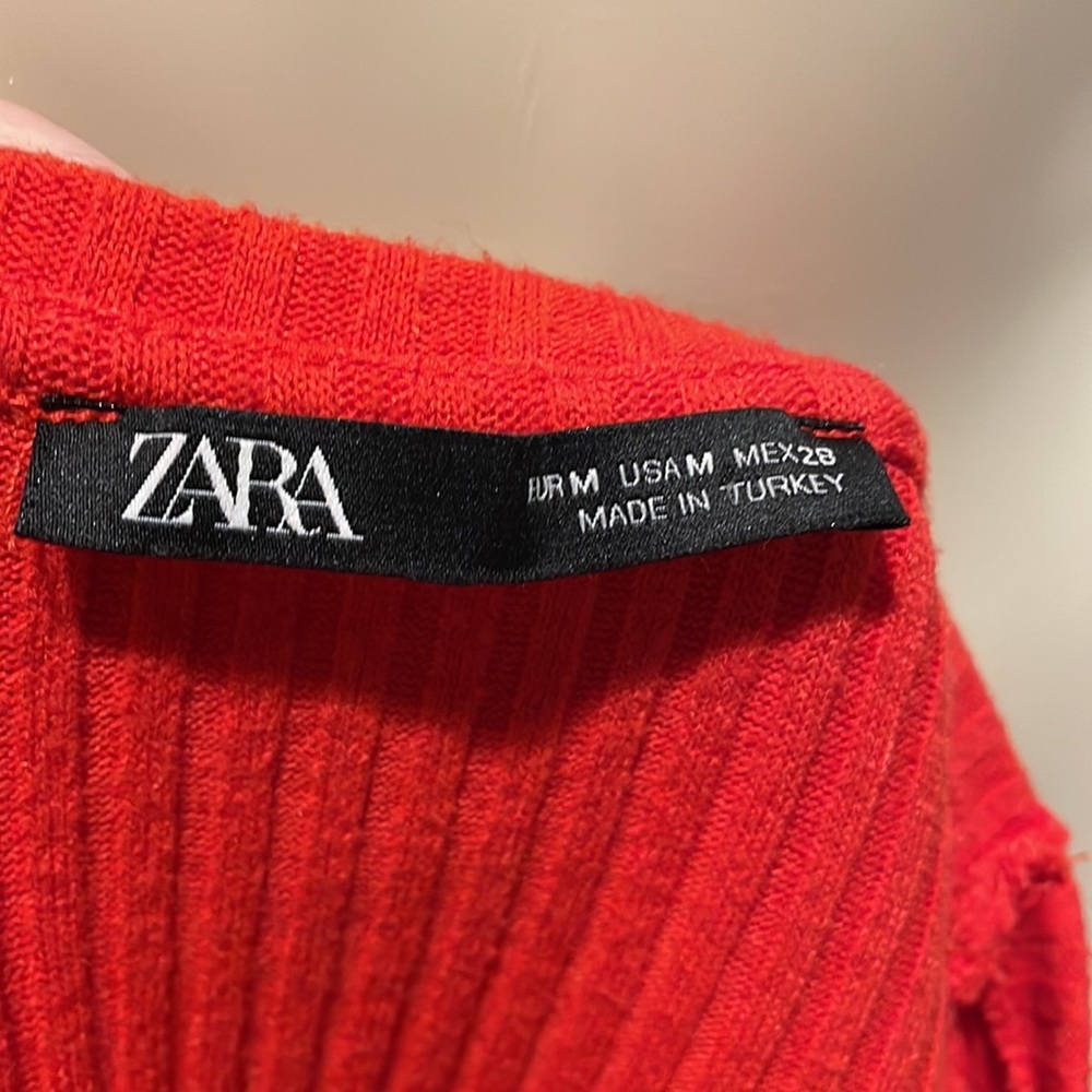 Zara Ribbed Top, Size M - Picture 4 of 4
